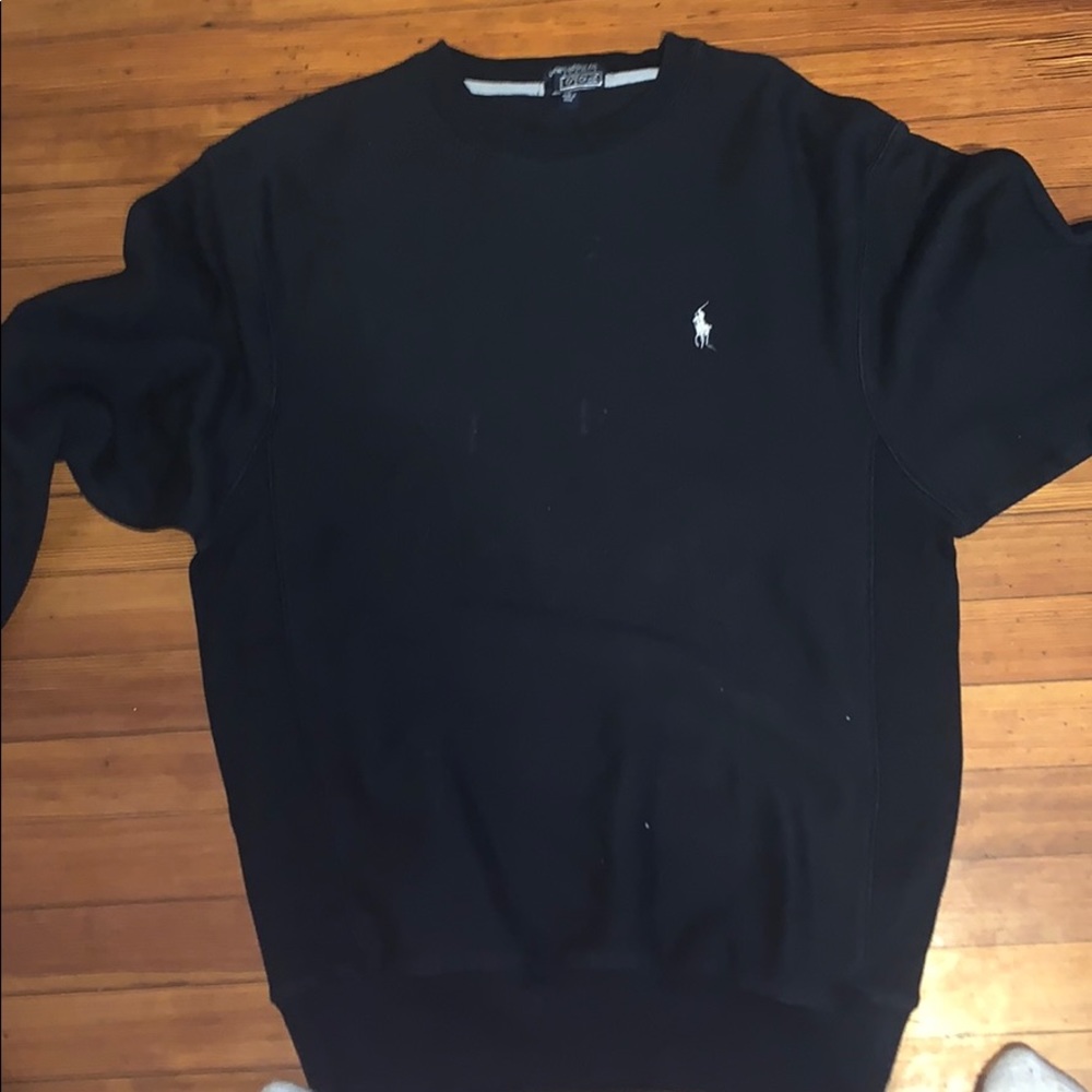 Black large polo pullover never worn no tag on it
